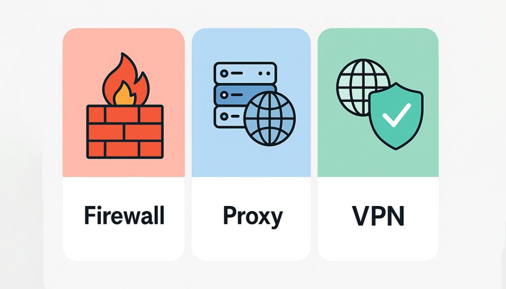 Firewall vs Proxy vs VPN